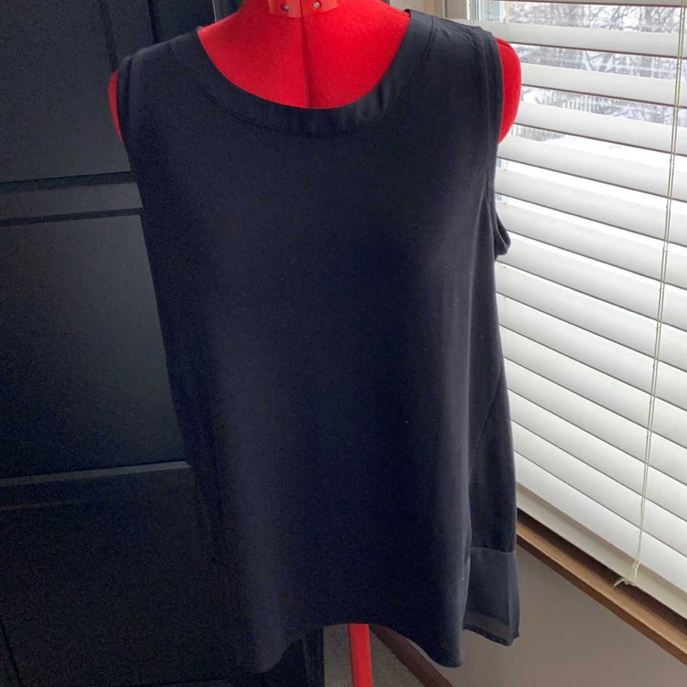 Adrienne Vitadini Black Magic Sleeveless Top